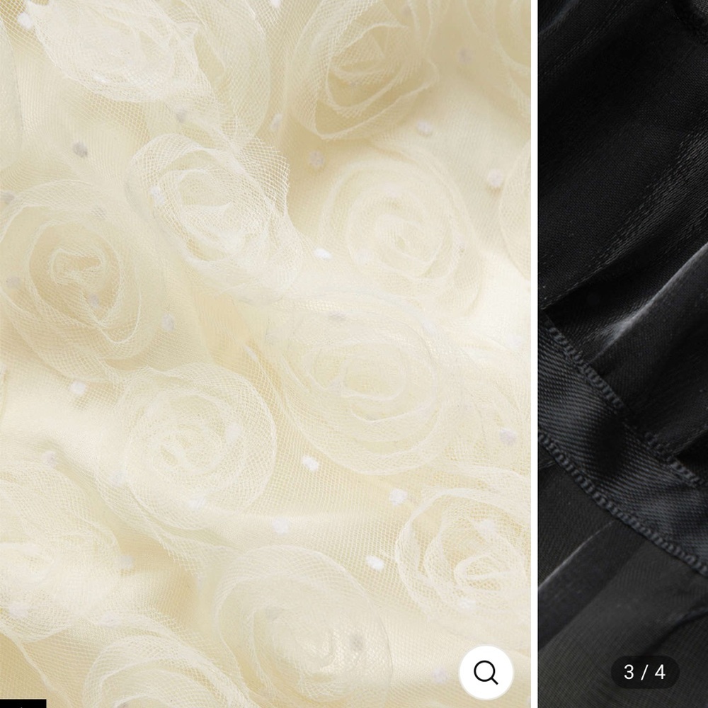 Elegant Black and Cream Mini Dress - Picture 5 of 9